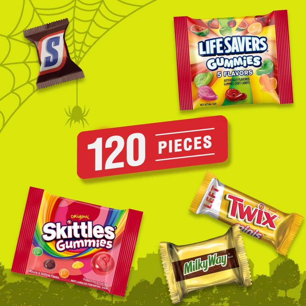 SNICKERS, TWIX, MILKY WAY & 3 MUSKETEERS Chocolate Halloween Candy Bar ...